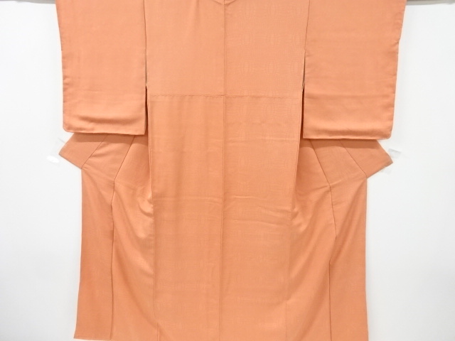 リサイクル　未使用品　幾何学模様織り出し色無地着物